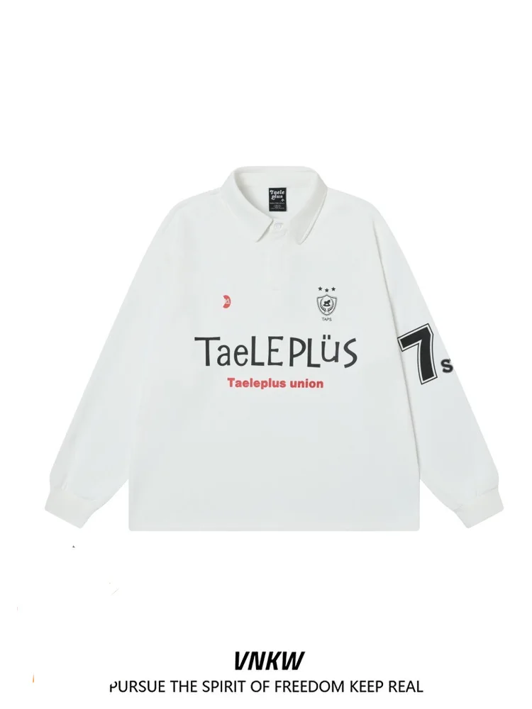 Оверсайз повседневный свитшот с воротником, осенняя модная модель с буквенным принтом, свободный крой, мужская и женская спортивная одежда из полиэфирного волокна
Оверсайз повседневный свитшот с воротником, осенняя модная модель с буквенным принтом, свободный крой, мужская и женская спортивная одежда из полиэфирного волокна