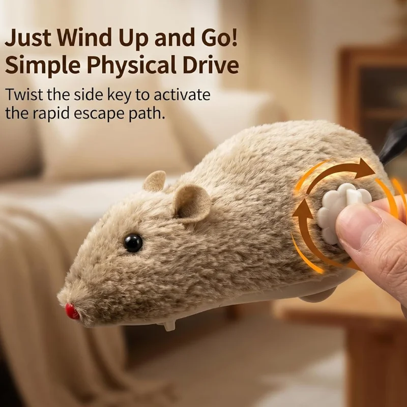 Wind Up Cat Toy Mouse 5/10/20PCS Self Moving Furry Mice with Realistic Tails Interactive Chase Toy for Indoor Cats Kittens
Wind Up Cat Toy Mouse 5/10/20PCS Self Moving Furry Mice with Realistic Tails Interactive Chase Toy for Indoor Cats Kittens