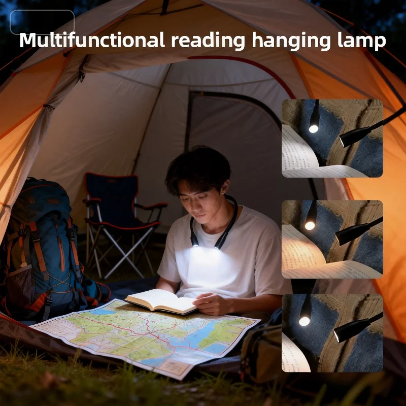 Hands-Free Neck Reading Light - 3 Color Modes, Rechargeable, Flexible Arms, Perfect for Camping, Reading & Night Walking
Hands-Free Neck Reading Light - 3 Color Modes, Rechargeable, Flexible Arms, Perfect for Camping, Reading & Night Walking