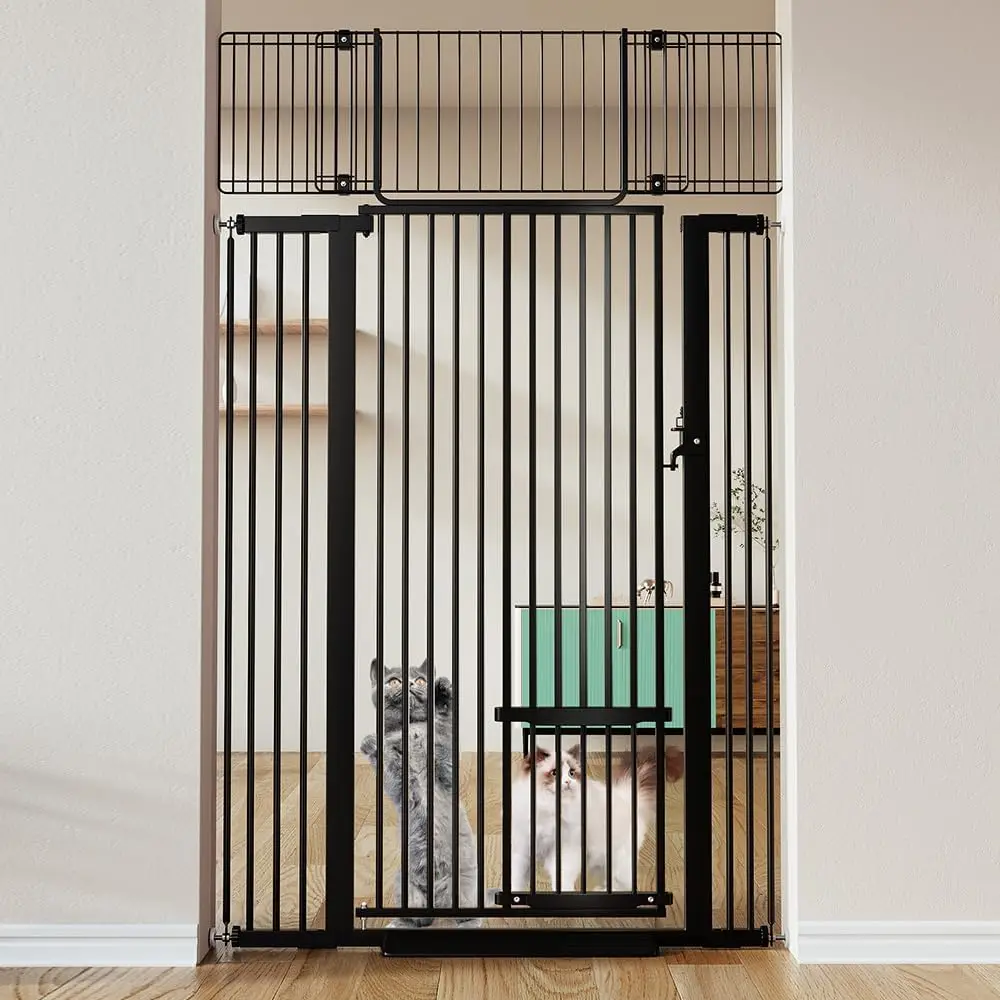 71" Extra Tall Pet Gate for Cats, 29.5-40.6" Extra Wide Cat Gate with Adjustable Cat Door, Pressure Mounted Easy Walk Through
71" Extra Tall Pet Gate for Cats, 29.5-40.6" Extra Wide Cat Gate with Adjustable Cat Door, Pressure Mounted Easy Walk Through