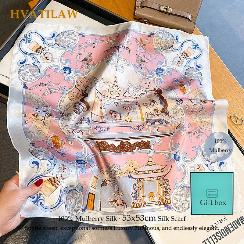 100% Real Silk Scarf Women 53x53cm Scarves Pashmina Square Scarves Shawl Decorative Headband Neck Luxury Design Bandana Gift Box
100% Real Silk Scarf Women 53x53cm Scarves Pashmina Square Scarves Shawl Decorative Headband Neck Luxury Design Bandana Gift Box