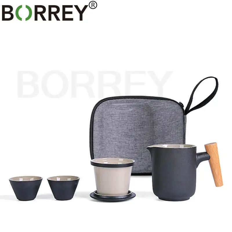 BORREY Tea Sets Ceramic Black Teapot Cups Portable Outdoor Travel Tea Sets Chinese Kung Fu Tea Set Office Drinkware Tea Mug Cup
BORREY Tea Sets Ceramic Black Teapot Cups Portable Outdoor Travel Tea Sets Chinese Kung Fu Tea Set Office Drinkware Tea Mug Cup