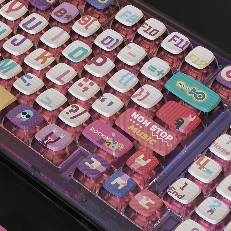 117 Keys Pudding White Pink Keycaps PBT Big letters Light Transmittance ASA Profile Keycaps for Mechanical Keyboard Key
117 Keys Pudding White Pink Keycaps PBT Big letters Light Transmittance ASA Profile Keycaps for Mechanical Keyboard Key