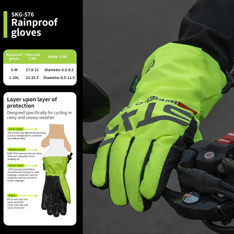Motorcycle Rain Gloves Waterproof Windproof Winter Warm Protective Riding Gear Touch Screen Quick Dry for Motorcycle Scooter
Motorcycle Rain Gloves Waterproof Windproof Winter Warm Protective Riding Gear Touch Screen Quick Dry for Motorcycle Scooter
