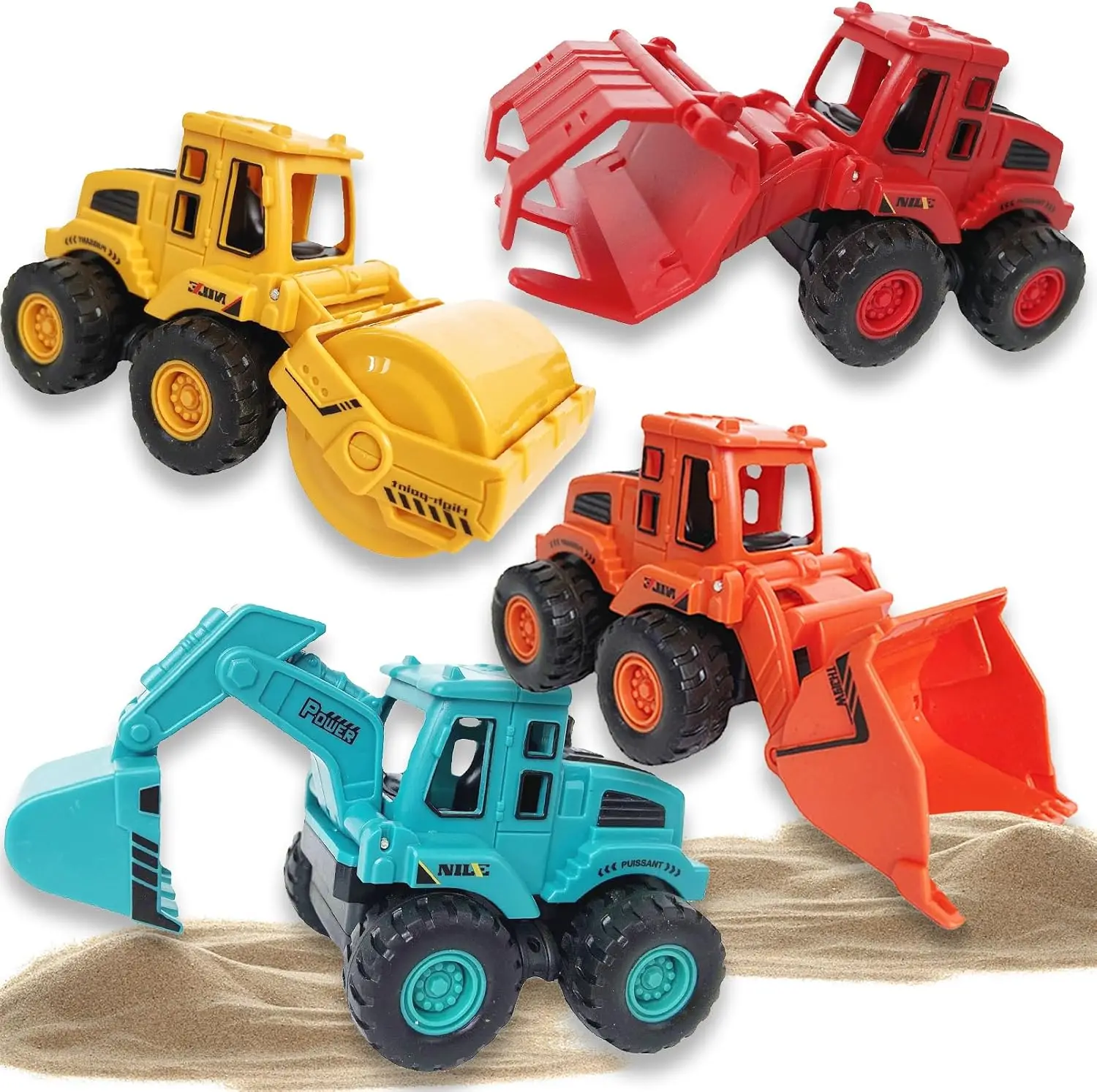 4PCS Friction Powered Construction Trucks, Mini Sand Toys for Kids, Bulldozer Excavator Roller Gift
4PCS Friction Powered Construction Trucks, Mini Sand Toys for Kids, Bulldozer Excavator Roller Gift