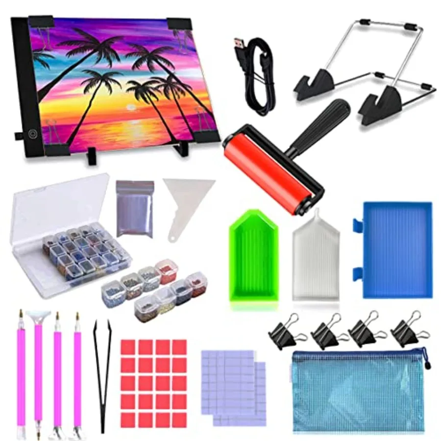 59 Pcs Diamond Painting A4 LED Light Pad Kit 5D Diamond Painting Accessories Tool Kit Full Drill for Adults and Supplies Includ
59 Pcs Diamond Painting A4 LED Light Pad Kit 5D Diamond Painting Accessories Tool Kit Full Drill for Adults and Supplies Includ