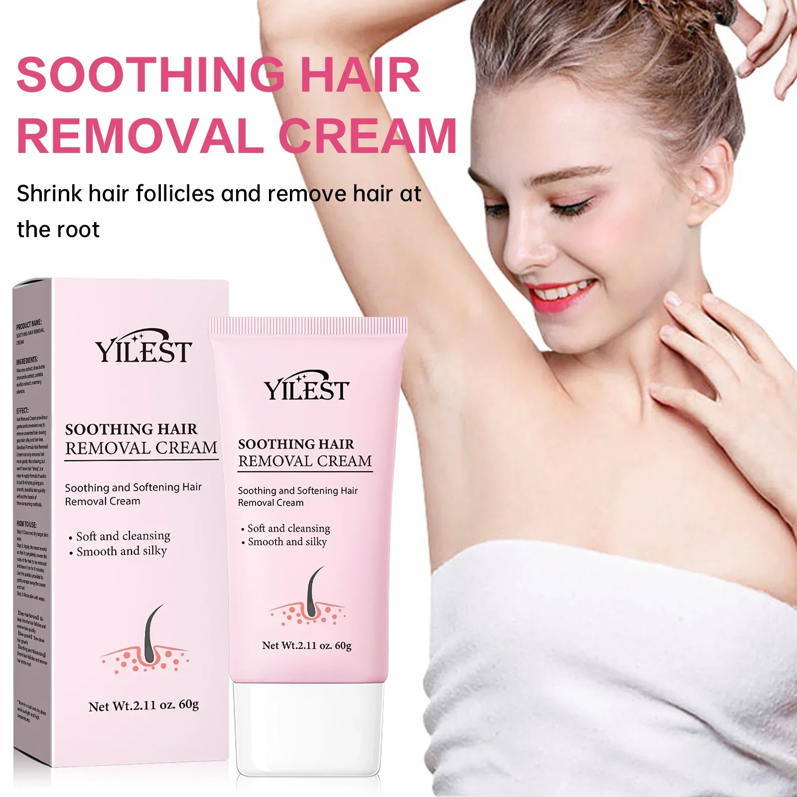 Крем для удаления волос, крем-эпилятор для интимных зон, безболезненное здоровье, средство для удаления волос, ингибитор роста для мужчин и женщин, гладкий уход за телом, 60 г
Крем для удаления волос, крем-эпилятор для интимных зон, безболезненное здоровье, средство для удаления волос, ингибитор роста для мужчин и женщин, гладкий уход за телом, 60 г