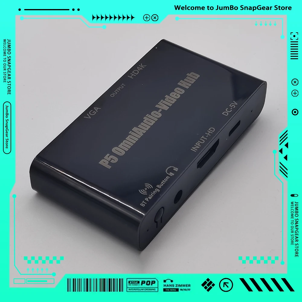 P5 OmniAudio-Video Hub For PS5 Universal Magic Box Compatible With All Bluetooth 5.0 Earphones/speakers 4K HD HDMI Supports VGA
P5 OmniAudio-Video Hub For PS5 Universal Magic Box Compatible With All Bluetooth 5.0 Earphones/speakers 4K HD HDMI Supports VGA