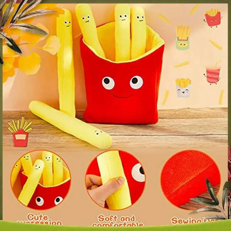 ABOU-Food Pillows, Cute French Fry Plush Toy Stuffed Removable Plush French Fries Funny, Creative-Simulation Pillow Durable Well
ABOU-Food Pillows, Cute French Fry Plush Toy Stuffed Removable Plush French Fries Funny, Creative-Simulation Pillow Durable Well