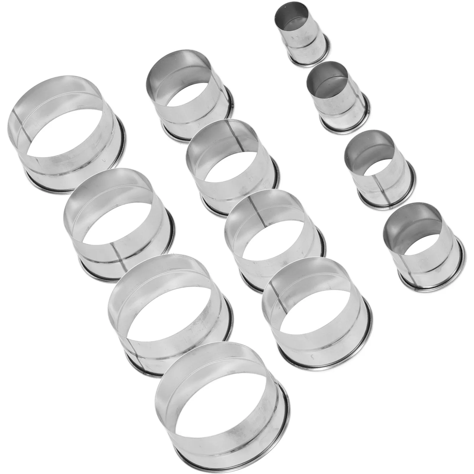 12pcs Stainless Steel Mousse Ring Round Cookie Mold Baking Tool For Cake Tart Dessert Circle Kitchen Cooking Ring Baking
12pcs Stainless Steel Mousse Ring Round Cookie Mold Baking Tool For Cake Tart Dessert Circle Kitchen Cooking Ring Baking