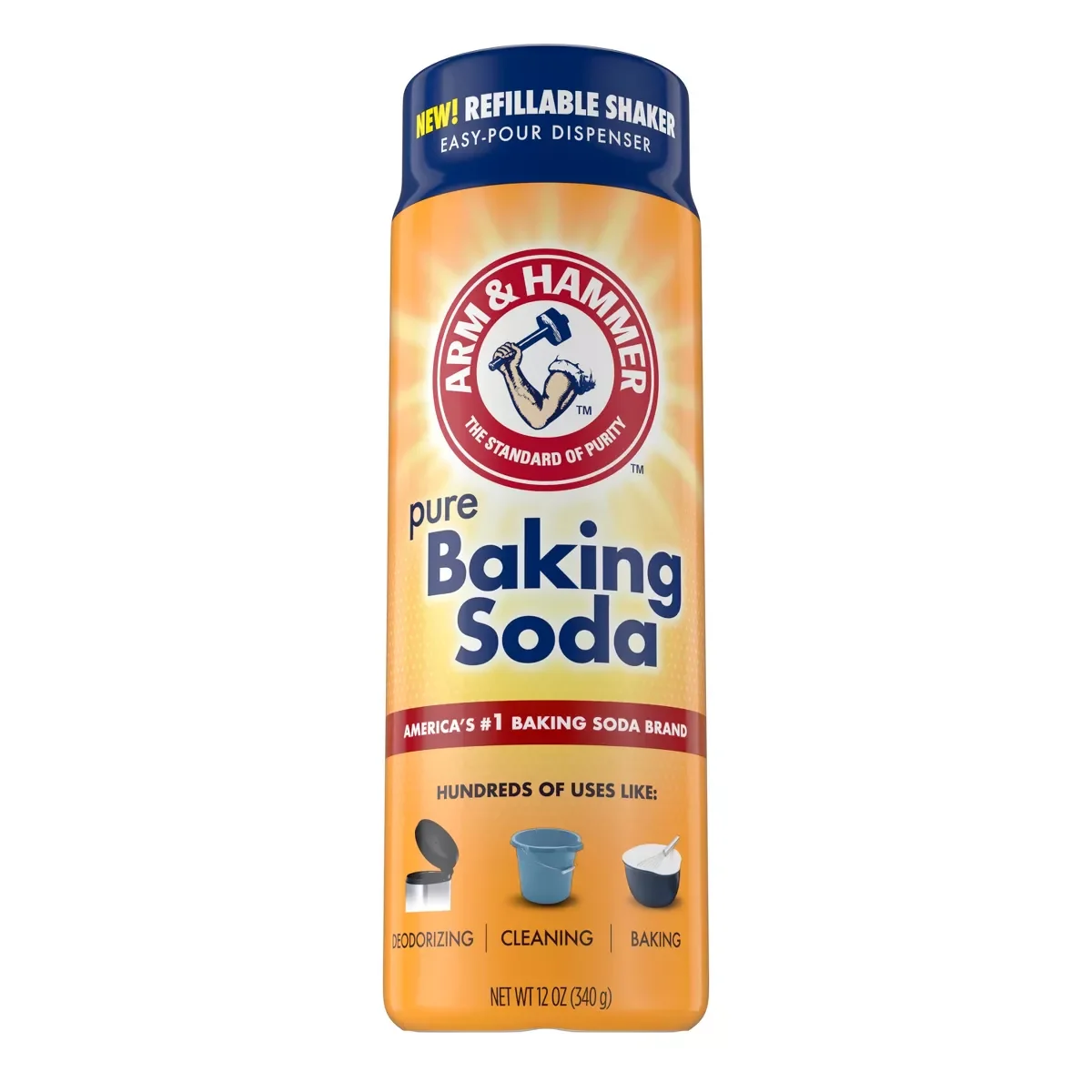 Arm & Hammer Baking Soda Shaker Air Freshener - 12oz: Solid Form, Non-Powered, Scented
Arm & Hammer Baking Soda Shaker Air Freshener - 12oz: Solid Form, Non-Powered, Scented