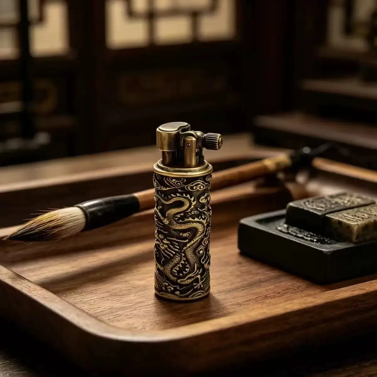 2026 New handmade pure copper fuel lighter, cylindrical lotus six character mantra retro portable lighter, cigarette accessories
2026 New handmade pure copper fuel lighter, cylindrical lotus six character mantra retro portable lighter, cigarette accessories