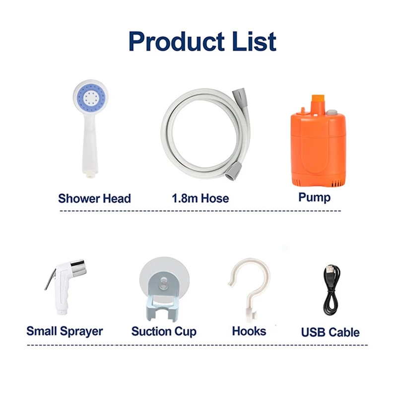 Portable Camping Shower Set Accessories Outdoor Shower Electric Hiking Shower Water Bag For Travel Car Washing Camping
Portable Camping Shower Set Accessories Outdoor Shower Electric Hiking Shower Water Bag For Travel Car Washing Camping