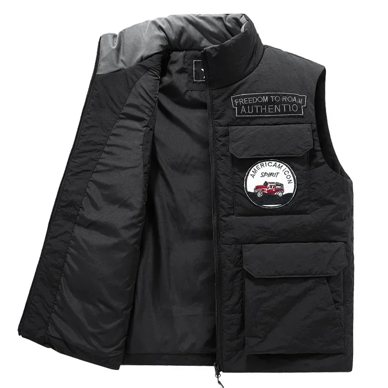 Men's Down Cotton Vest Coat Winter Sleeveless Jacket Waistcoat Thick Warm Workwear Tops Fashion Black Cargo Vest Windbreaker 6XL
Men's Down Cotton Vest Coat Winter Sleeveless Jacket Waistcoat Thick Warm Workwear Tops Fashion Black Cargo Vest Windbreaker 6XL