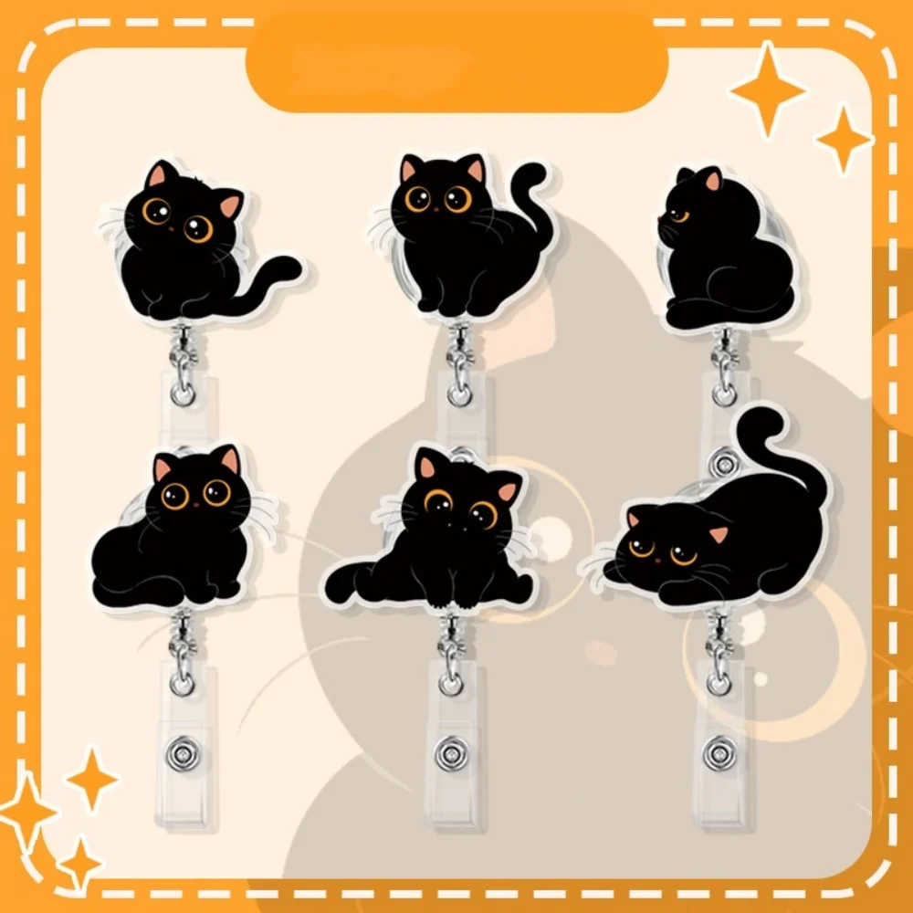 Cute Black Cat Acrylic Badge Holder Cartoon Animal Retractable Badge Reel Nurse Doctor Office Use Clip ID Card Holder Badge Reel
Cute Black Cat Acrylic Badge Holder Cartoon Animal Retractable Badge Reel Nurse Doctor Office Use Clip ID Card Holder Badge Reel