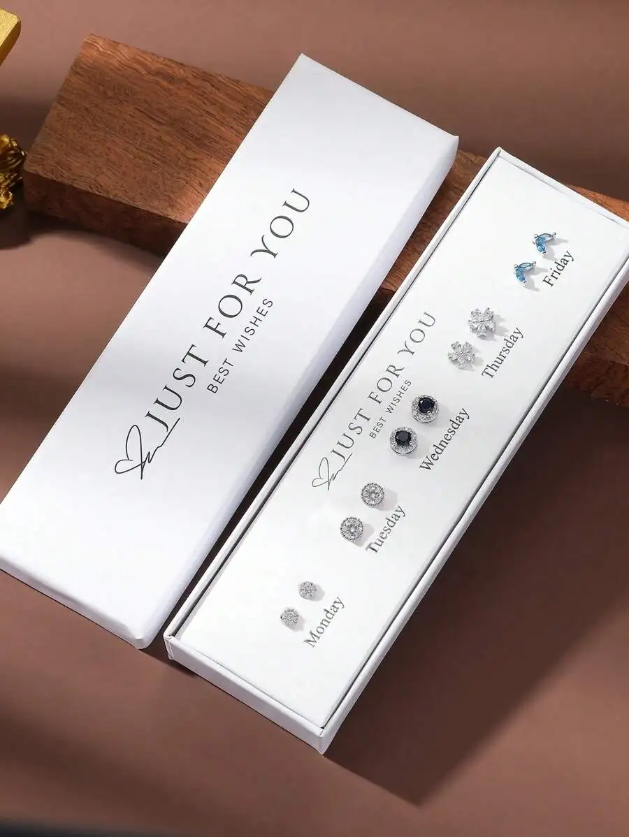 10pcs Minimalist Colored Zirconia Stud Earrings Set For Women Gift Box Packaging
10pcs Minimalist Colored Zirconia Stud Earrings Set For Women Gift Box Packaging