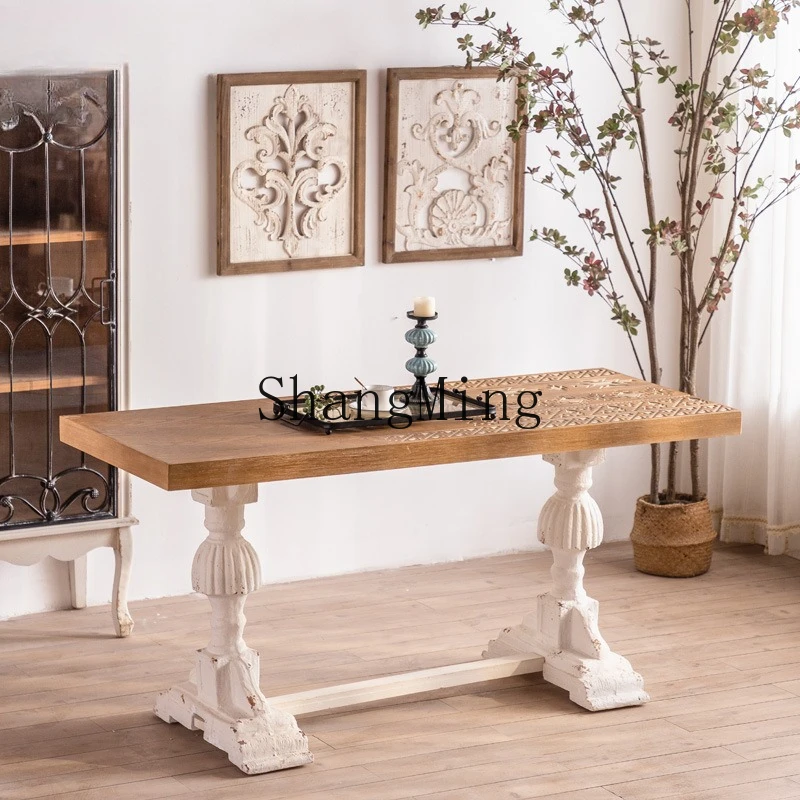 CL carved retro entrance table household long dining table homestay bedroom computer table solid wood writing
CL carved retro entrance table household long dining table homestay bedroom computer table solid wood writing