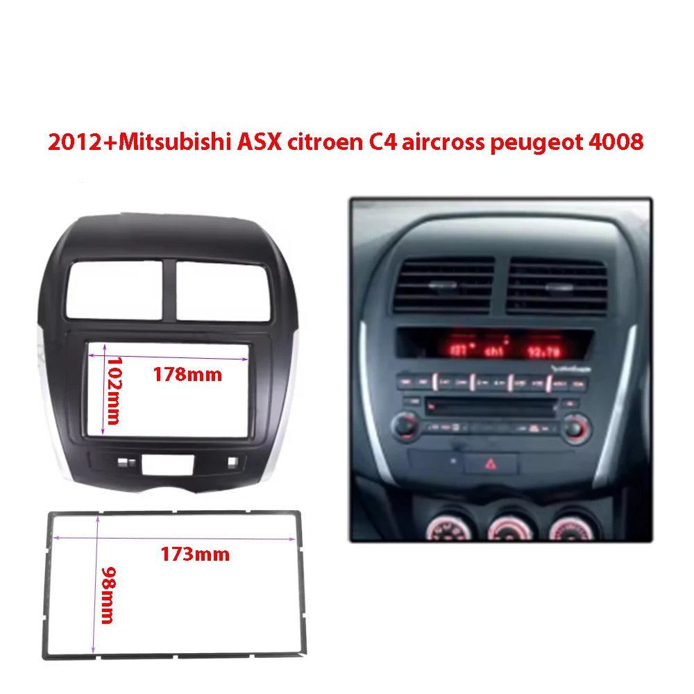 2DIN Car Radio Fascia for 2012 Mitsubishi ASX Outlander Spor RVR Stereo Facia Dash CD Trim Installation Kit Frame Double Din
2DIN Car Radio Fascia for 2012 Mitsubishi ASX Outlander Spor RVR Stereo Facia Dash CD Trim Installation Kit Frame Double Din