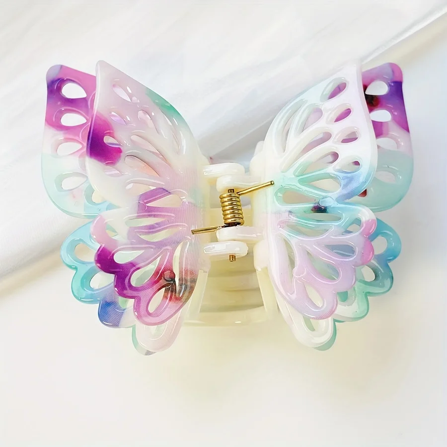 New Medium-Sized Colorful Hair Clips for Women Featuring a 3-Layer Butterfly Wing Design, Perfect for Weddings, Parties, And Tra
New Medium-Sized Colorful Hair Clips for Women Featuring a 3-Layer Butterfly Wing Design, Perfect for Weddings, Parties, And Tra