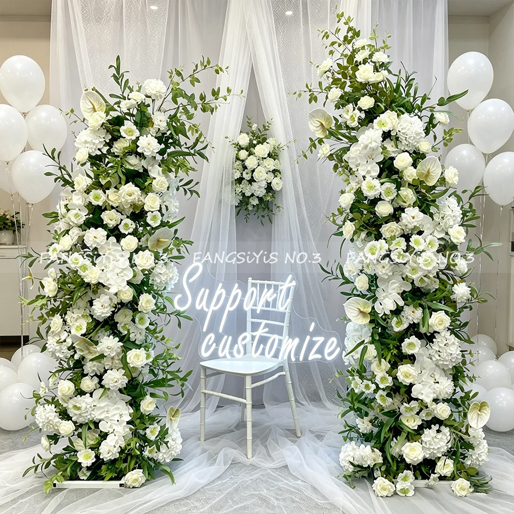 210x180CM Hot White Rose Peony Green Leaf Horn Flower Arch Row Wedding Backdrop Floral Arrangement Party Decor
210x180CM Hot White Rose Peony Green Leaf Horn Flower Arch Row Wedding Backdrop Floral Arrangement Party Decor