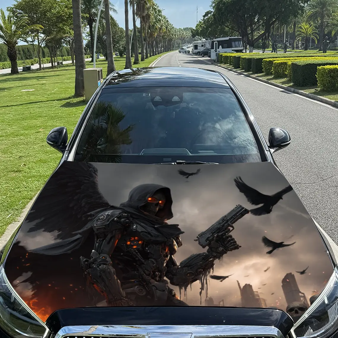 Hardcore Dark Warrior Pattern car hood stickers, waterproof self-adhesive, scratch resistant, easy to stick, durable car PVC sti
Hardcore Dark Warrior Pattern car hood stickers, waterproof self-adhesive, scratch resistant, easy to stick, durable car PVC sti
