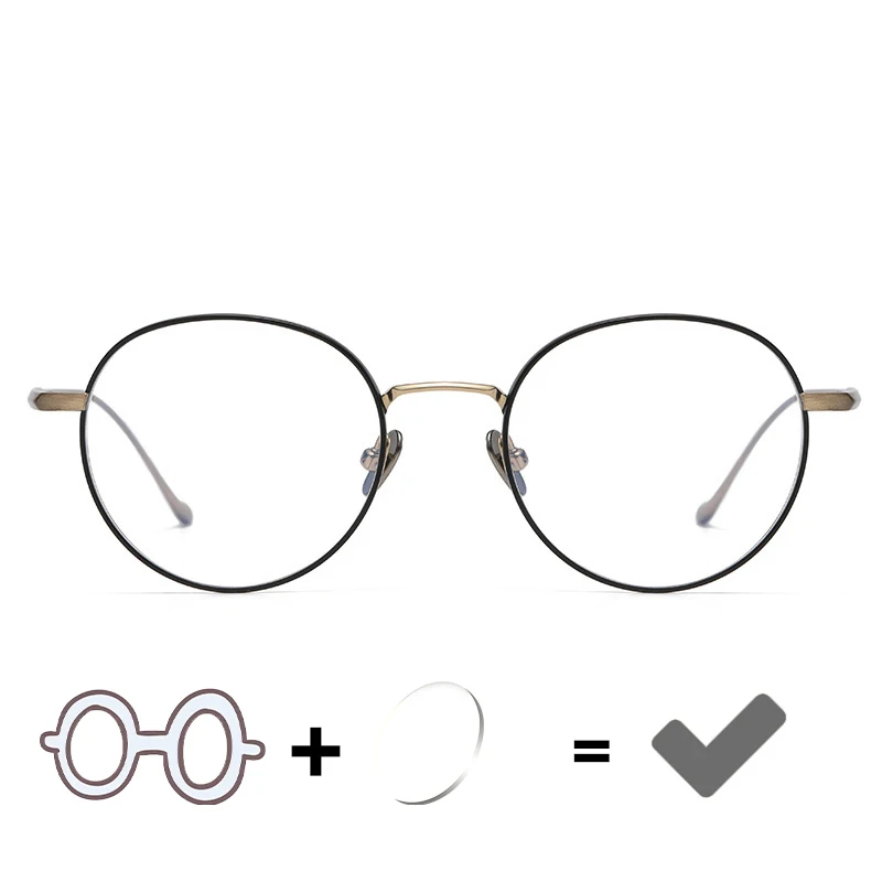 Ultra-light Pure Titanium Glasses Men's Retro Thin Edge Round Glasses With Myopia Color-changing Lens Prescription Glasses
Ultra-light Pure Titanium Glasses Men's Retro Thin Edge Round Glasses With Myopia Color-changing Lens Prescription Glasses