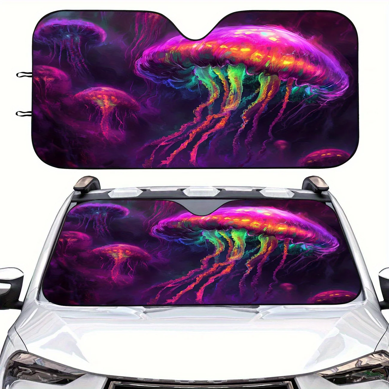 Фиолетовая неоновая медуза Car Sunsha Design подходит для нескольких автомобильных мопель, прочная защита от солнца
Фиолетовая неоновая медуза Car Sunsha Design подходит для нескольких автомобильных мопель, прочная защита от солнца