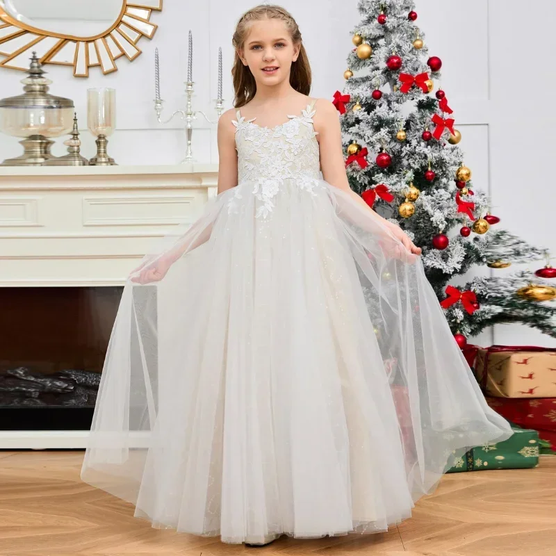 Flower Girl Dress Large Bow Sleeveless Sweetheart Floor-Length Ball Gown Prom Dress for Party and Wedding Birthday Formal
Flower Girl Dress Large Bow Sleeveless Sweetheart Floor-Length Ball Gown Prom Dress for Party and Wedding Birthday Formal