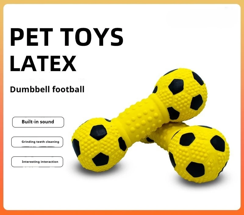 Pet Chewing Sound Toys Latex Dumbbell Football Toys Teeth Grinding and Teeth Cleaning Dog Boring Toys
Pet Chewing Sound Toys Latex Dumbbell Football Toys Teeth Grinding and Teeth Cleaning Dog Boring Toys