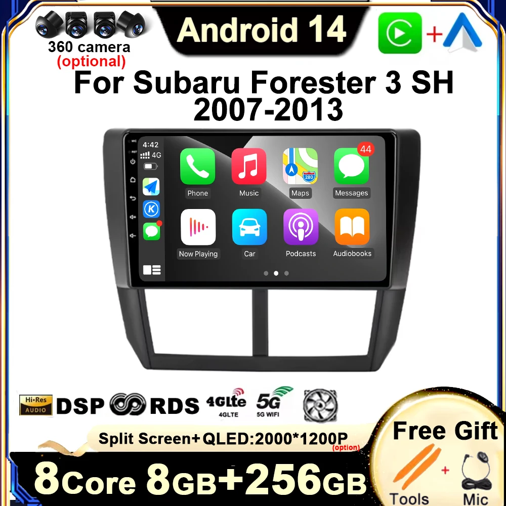Android 14 Carplay Car Radio For Subaru Forester 3 SH 2007 2008 2009 - 2013 For Impreza GH GE Car Multimedia Player Head Unit
Android 14 Carplay Car Radio For Subaru Forester 3 SH 2007 2008 2009 - 2013 For Impreza GH GE Car Multimedia Player Head Unit