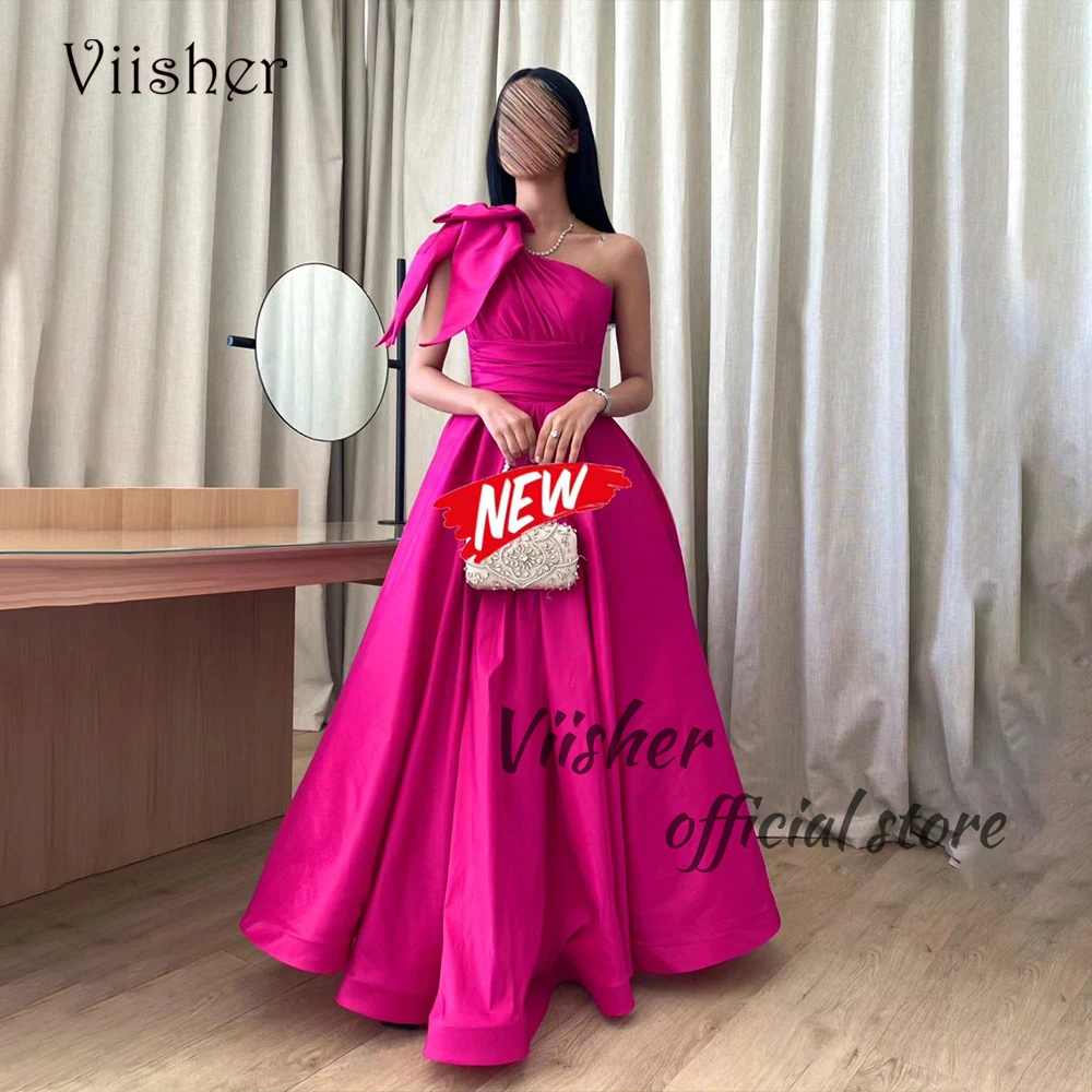 Hot Pink One Shoulder Evening Dresses for Women Pleats Taffeta A Line Arabian Dubai Formal Prom Dress Floor Length Evening Gowns
Hot Pink One Shoulder Evening Dresses for Women Pleats Taffeta A Line Arabian Dubai Formal Prom Dress Floor Length Evening Gowns
