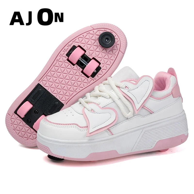 Girls' 4-roller skates, sports shoes with pulleys, informal skates for outdoor sports and walking shoes for school students
Girls' 4-roller skates, sports shoes with pulleys, informal skates for outdoor sports and walking shoes for school students