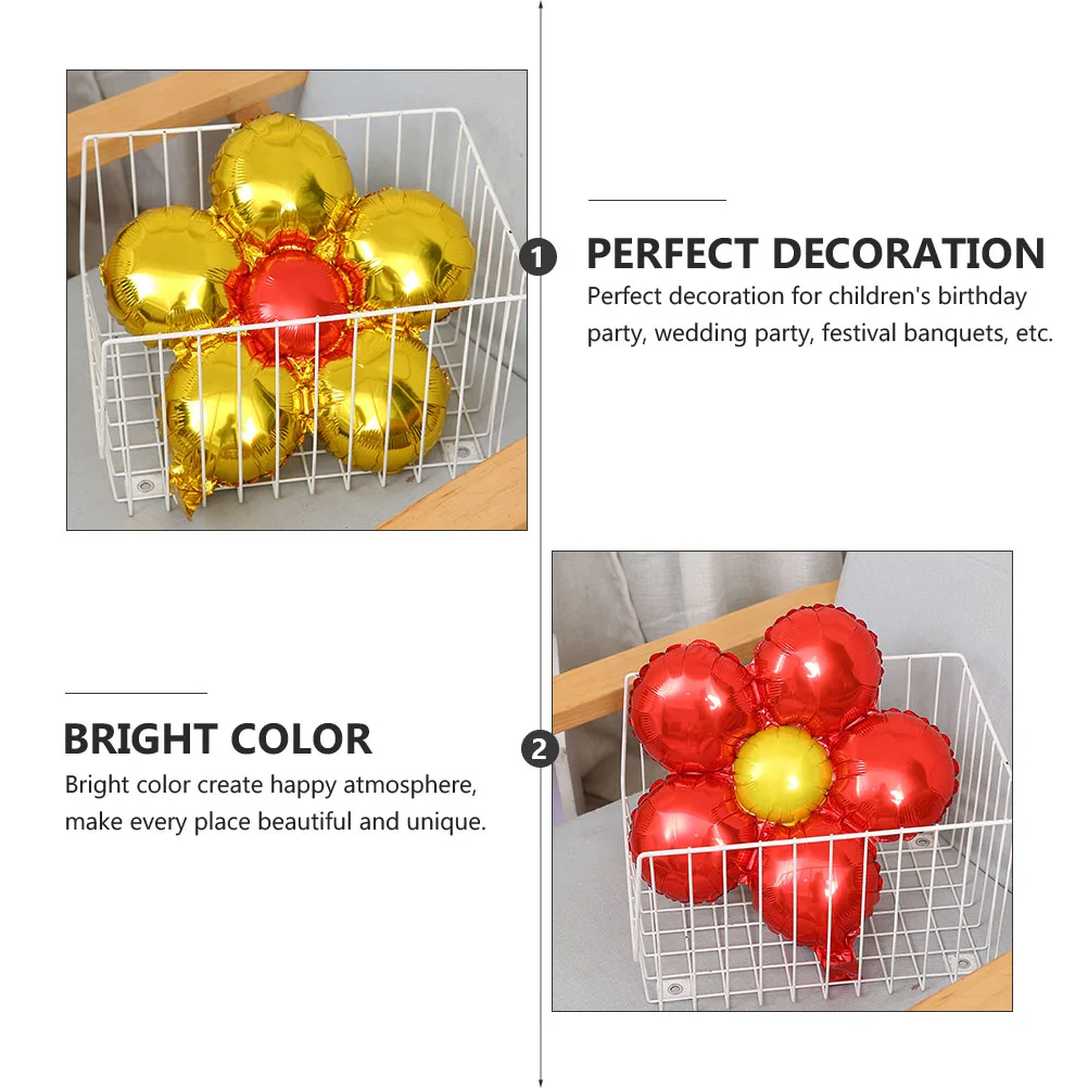 10pcs Aluminum Foil Balloons Flower Shaped Wedding Party Festival Decorative Balloons Reusable Leak Resistant
10pcs Aluminum Foil Balloons Flower Shaped Wedding Party Festival Decorative Balloons Reusable Leak Resistant