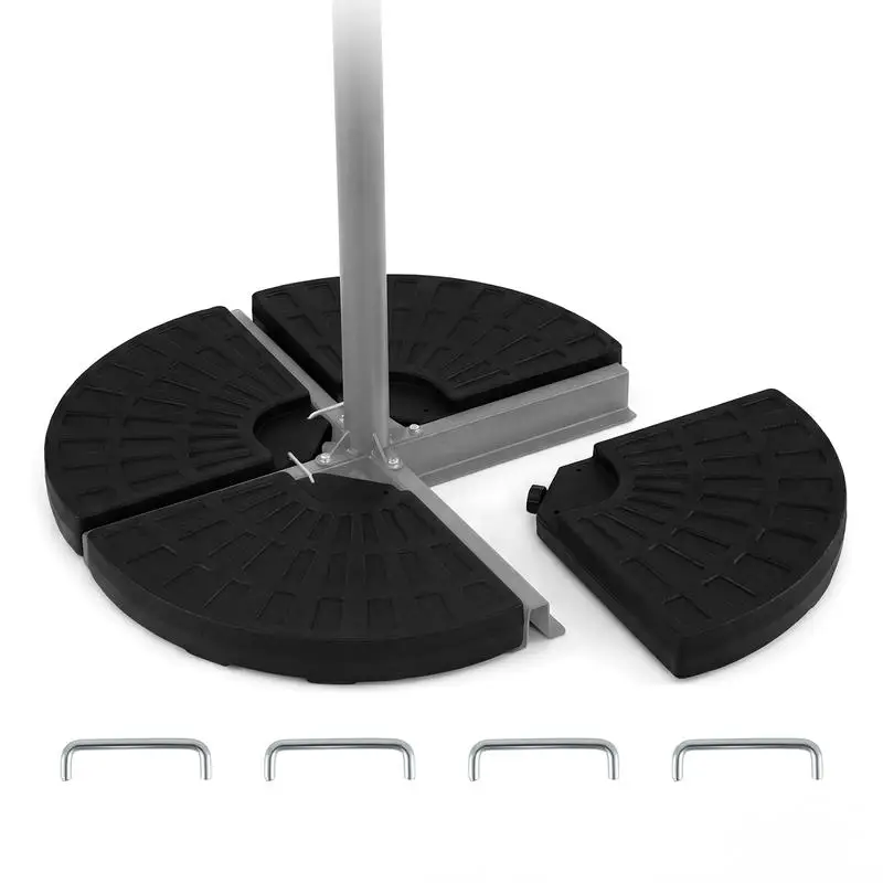 4-Piece Patio Market Umbrella Base 140 LBS Heavy-Duty with U-Locking Pins-Black
4-Piece Patio Market Umbrella Base 140 LBS Heavy-Duty with U-Locking Pins-Black