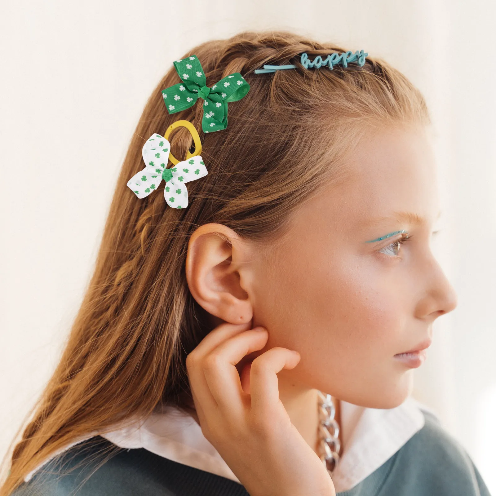 2Pcs Duckbill Clip Grosgrain Ribbon Clover Barrettes for Hair Ornaments Easy Grip Strong Hold School Daily Wear Fashion
2Pcs Duckbill Clip Grosgrain Ribbon Clover Barrettes for Hair Ornaments Easy Grip Strong Hold School Daily Wear Fashion