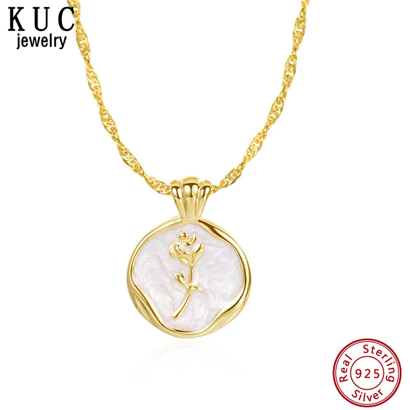 925 Sterling Silver Original Certificate Rose Shell Pendant Necklace For Women Fine Jewelry Gold Plated
925 Sterling Silver Original Certificate Rose Shell Pendant Necklace For Women Fine Jewelry Gold Plated