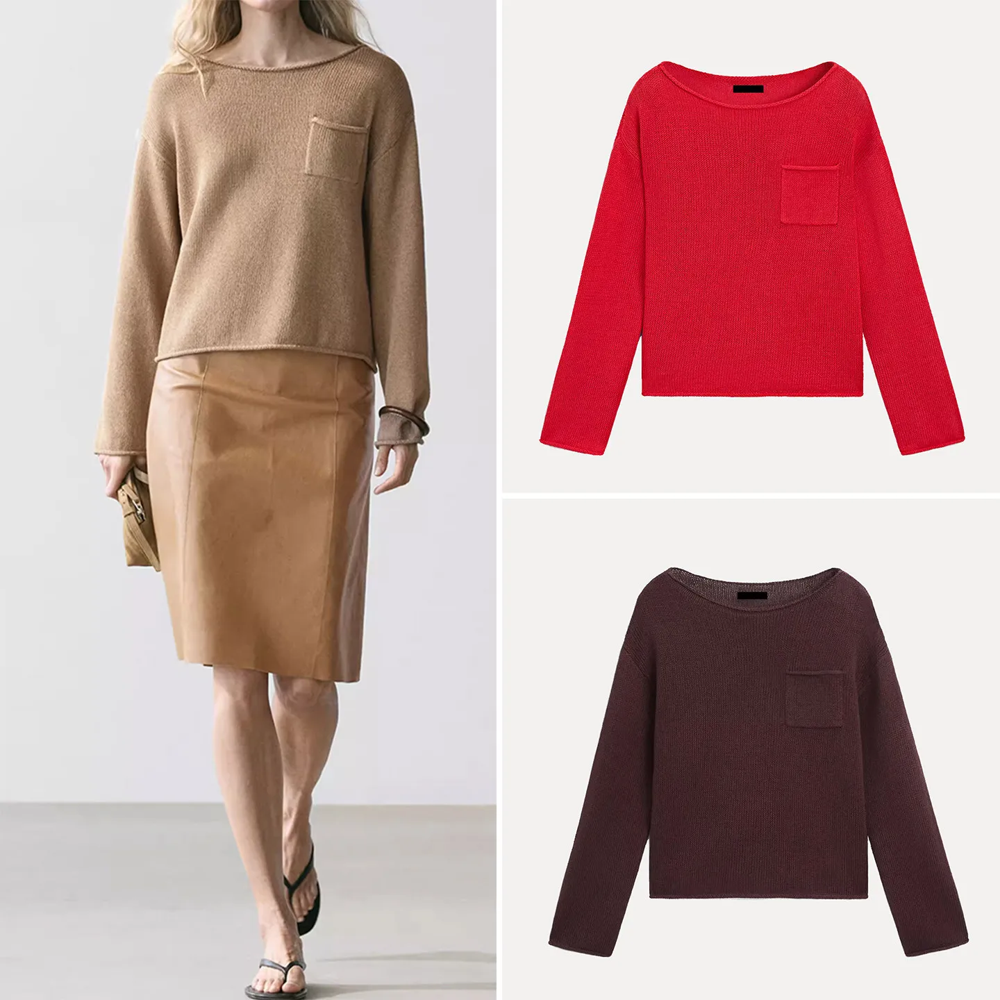 Women's Casual Style Long Sleeve Knitted Sweater Spring 2026 Pocket Detail Loose Fit round Neck Knitwear Zadata Brand
Women's Casual Style Long Sleeve Knitted Sweater Spring 2026 Pocket Detail Loose Fit round Neck Knitwear Zadata Brand