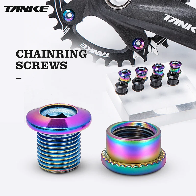 TANKE MTB шоссейный велосипед, винт для звездочки, красочный гвоздь для стоматологического диска, болт для звездочки горного велосипеда, кривошипные винты из нержавеющей стали
TANKE MTB шоссейный велосипед, винт для звездочки, красочный гвоздь для стоматологического диска, болт для звездочки горного велосипеда, кривошипные винты из нержавеющей стали