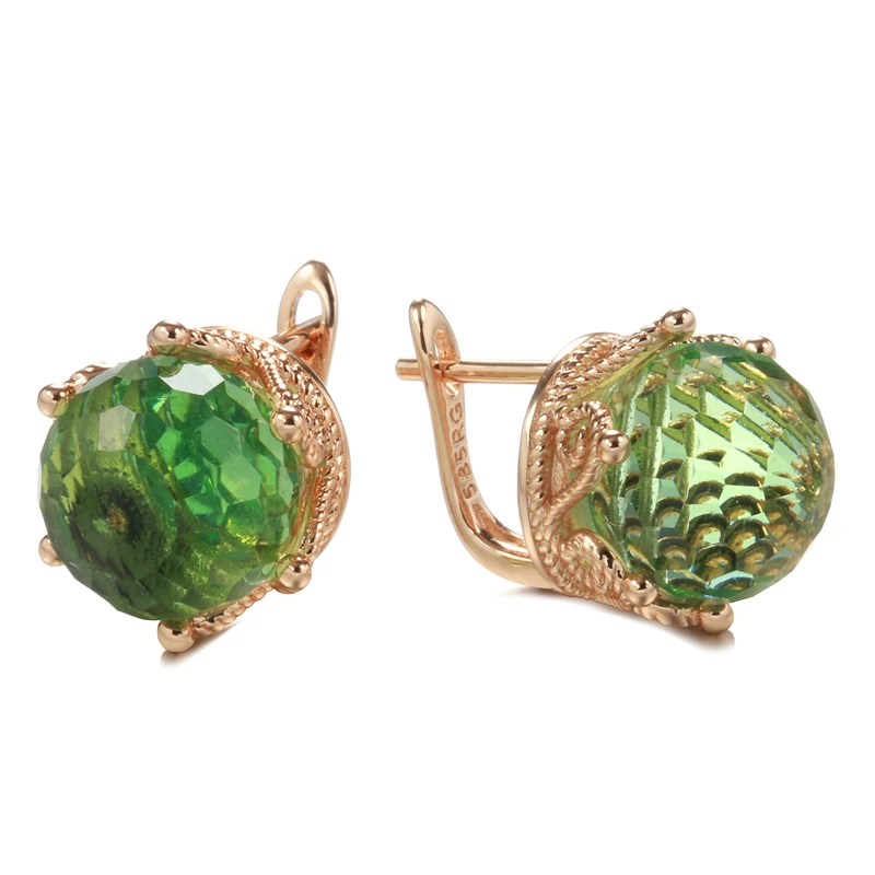 New 585 Rose Gold Spherical Earrings 6 Prawn Emerald Football Cut Clip Earrings Ear Hoops Party Wedding Fine Unusual Jewelry
New 585 Rose Gold Spherical Earrings 6 Prawn Emerald Football Cut Clip Earrings Ear Hoops Party Wedding Fine Unusual Jewelry