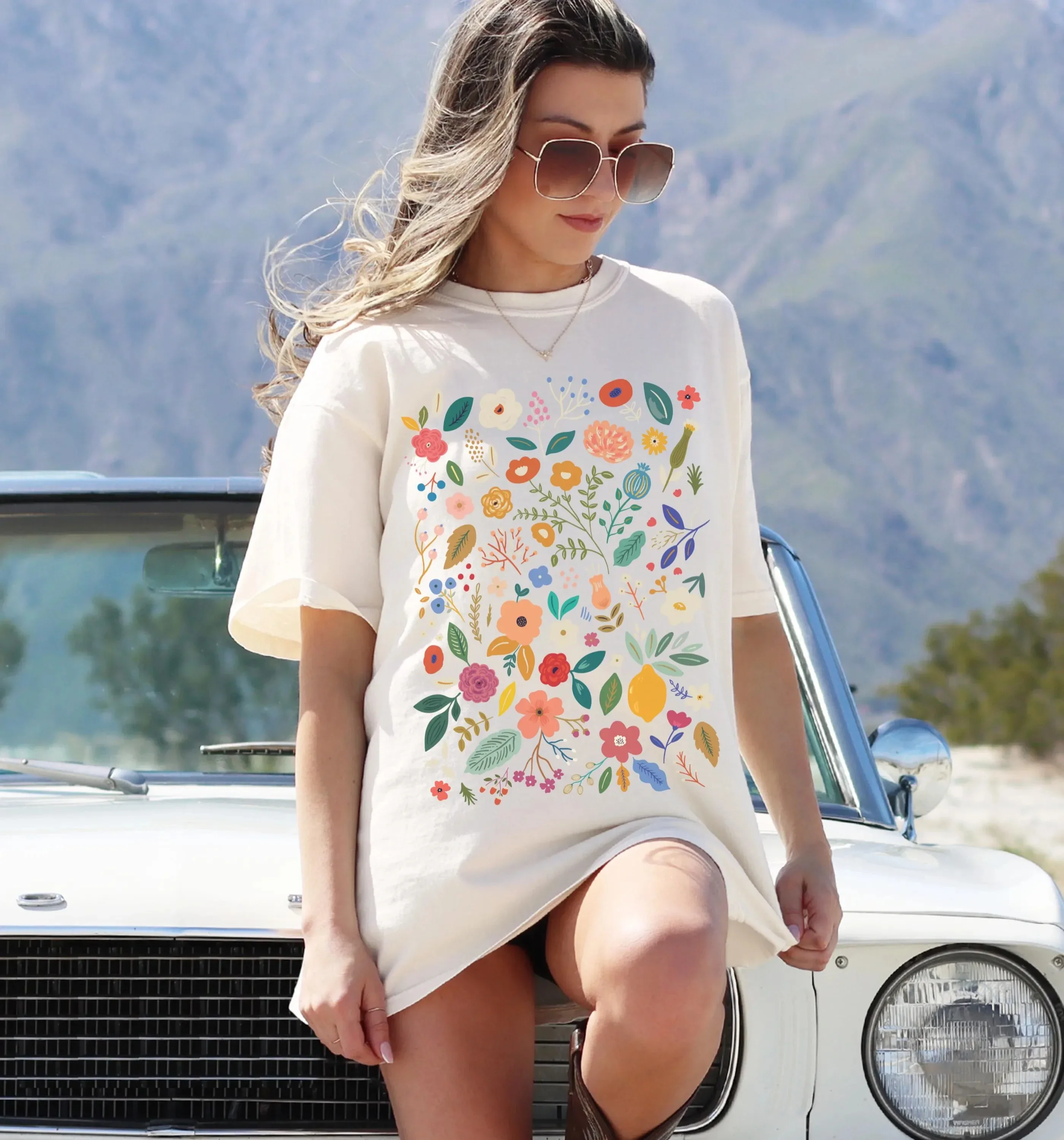 Plus Size Summer Women's Boho Floral Print T-Shirt Cotton Breathable Stylish Versatile Street Style Oversized
Plus Size Summer Women's Boho Floral Print T-Shirt Cotton Breathable Stylish Versatile Street Style Oversized