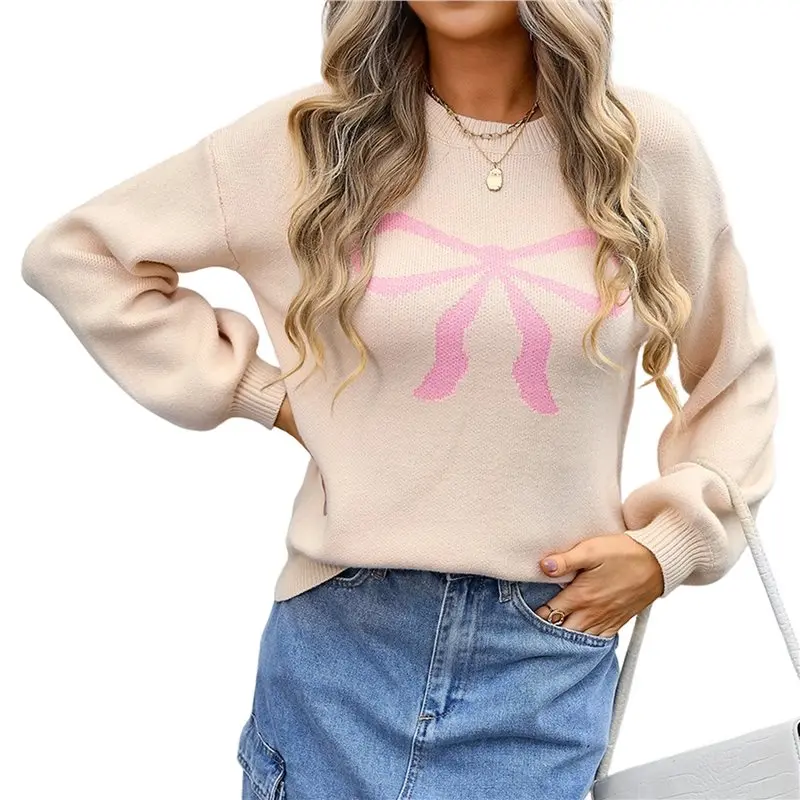 Женский свитер CYL на осень-зиму: повседневный, милый, с круглым вырезом, длинными рукавами, свободного кроя, вязаный, модный, эстетичный.
Женский свитер CYL на осень-зиму: повседневный, милый, с круглым вырезом, длинными рукавами, свободного кроя, вязаный, модный, эстетичный.