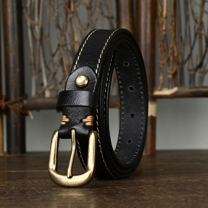 2.4 CM Handmade Cowhide Genuine Leather For Women's High Quality Designer Brass Buckle Vintage Casual Belts Cowboy Female Luxury
2.4 CM Handmade Cowhide Genuine Leather For Women's High Quality Designer Brass Buckle Vintage Casual Belts Cowboy Female Luxury