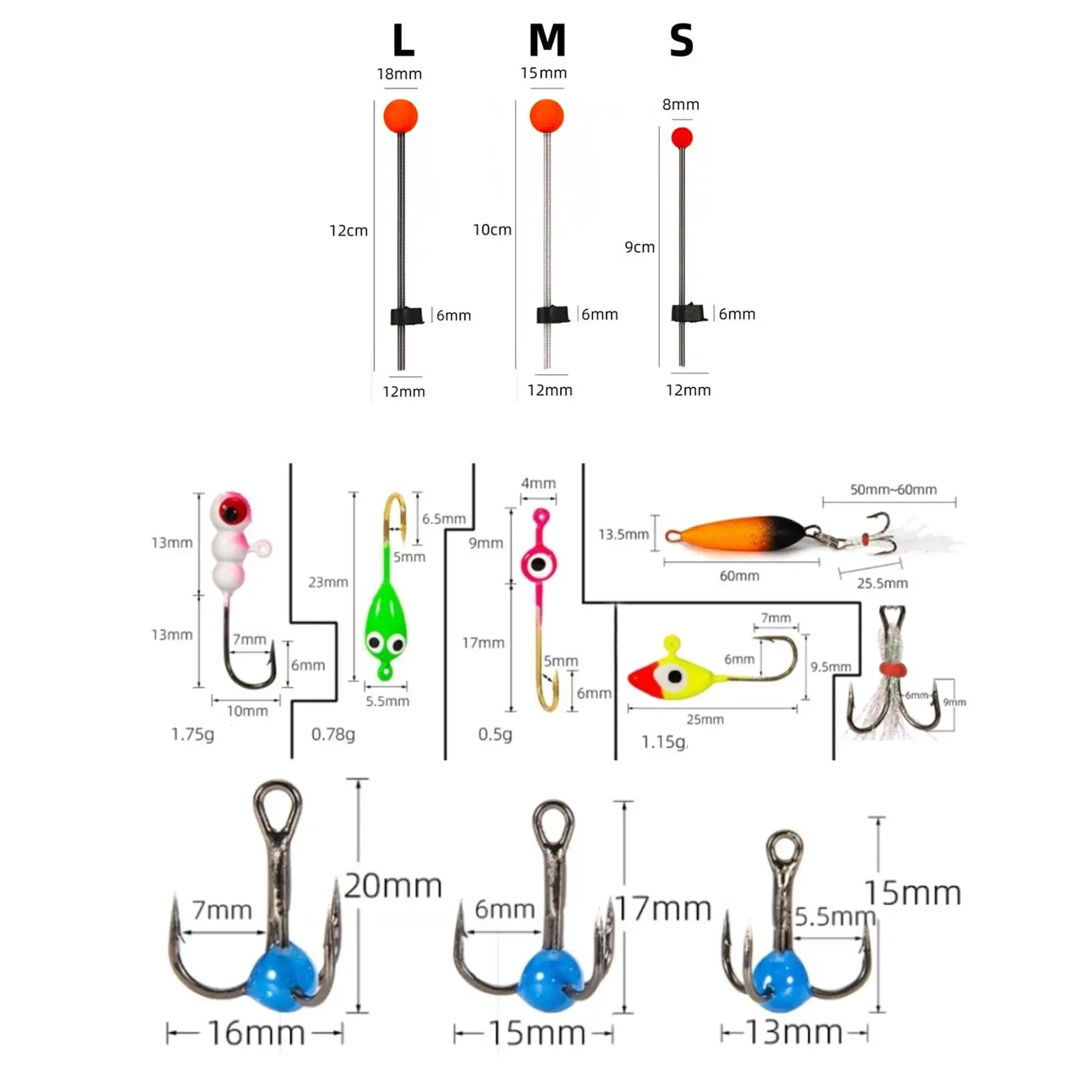 Ice Fishing Rod Top Tip Ice Fishing Jigs Kit Fishing Line Hook
Ice Fishing Rod Top Tip Ice Fishing Jigs Kit Fishing Line Hook