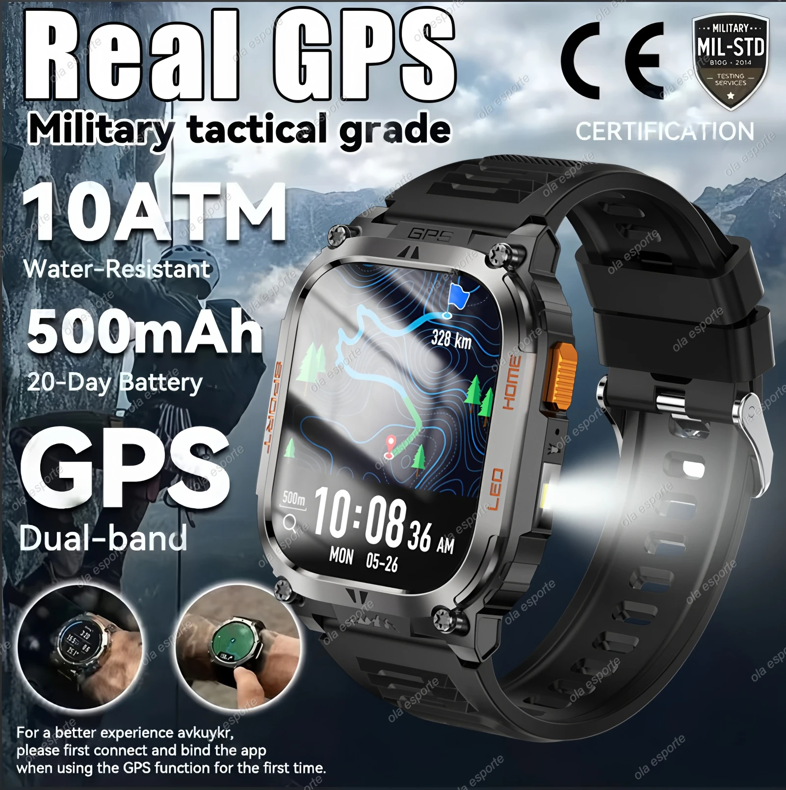 Оригинальные встроенные GPS SmartWatch для мужчин Amoled, наружное освещение компаса 178 спортивных режимов, пульсометр, 10 АТМ, умные часы для ios Android
Оригинальные встроенные GPS SmartWatch для мужчин Amoled, наружное освещение компаса 178 спортивных режимов, пульсометр, 10 АТМ, умные часы для ios Android