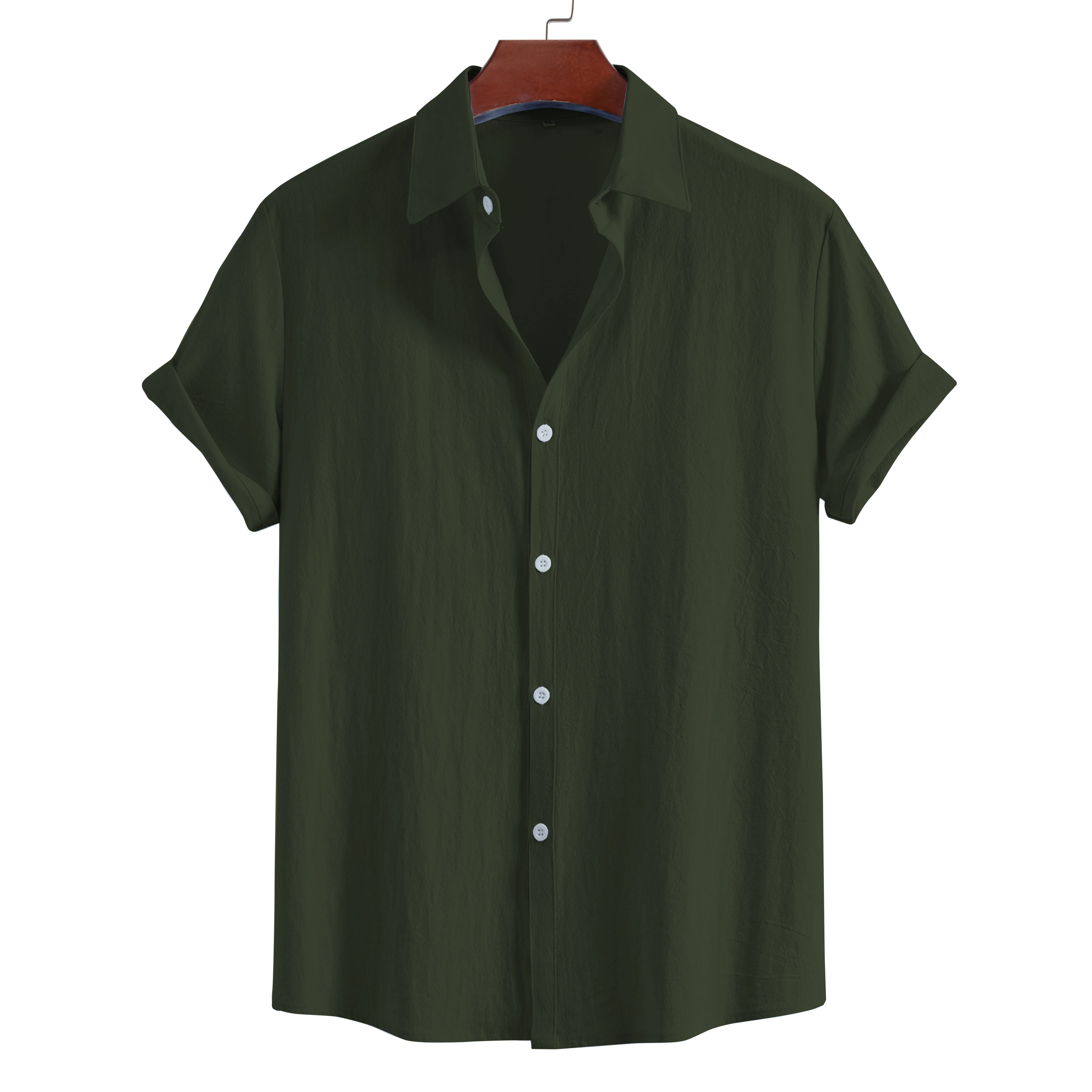 Summer Youth Men Casual Solid Color Lapel Short Sleeve Shirts Pure Cotton Versatile For Outdoor Daily Tops
Summer Youth Men Casual Solid Color Lapel Short Sleeve Shirts Pure Cotton Versatile For Outdoor Daily Tops