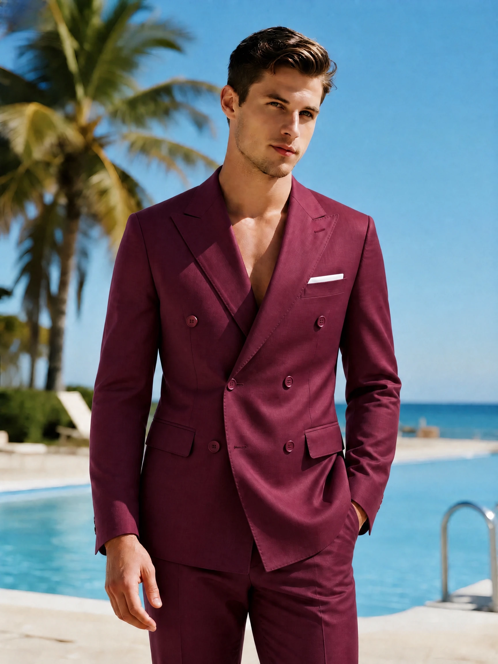 Men Solid Double Breasted Peak Lapel 2 Piece Suit Tailored Slim Blazer Pants Smooth Fabric Daily Versatile Gentleman Attire
Men Solid Double Breasted Peak Lapel 2 Piece Suit Tailored Slim Blazer Pants Smooth Fabric Daily Versatile Gentleman Attire
