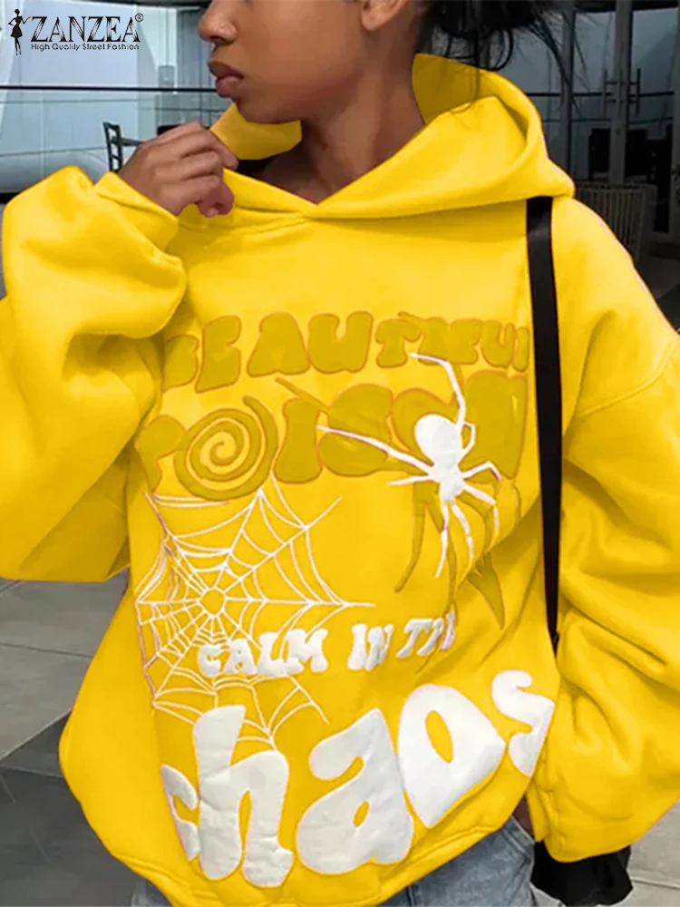 ZANZEA Women American Style Hoodies Printing Streetwear 2025 Stylish Oversize Hooded Pullovers Loose Long Sleeve Sweatshirts
ZANZEA Women American Style Hoodies Printing Streetwear 2025 Stylish Oversize Hooded Pullovers Loose Long Sleeve Sweatshirts