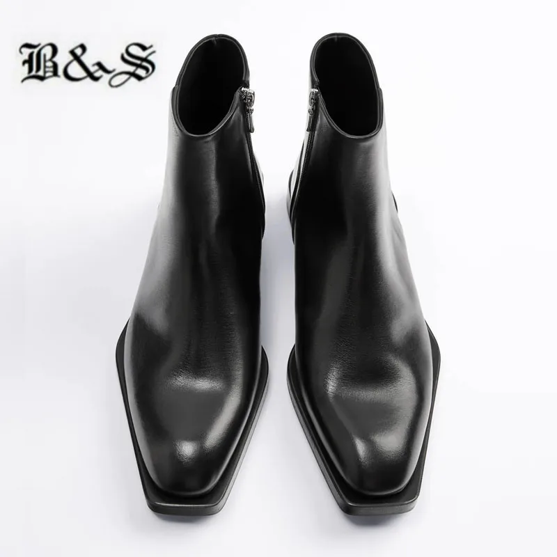 Black& Street Classic Square Toe Genuine Leather Chelsea Boots Wedge Handmade Gentleman Business Wedding Booties
Black& Street Classic Square Toe Genuine Leather Chelsea Boots Wedge Handmade Gentleman Business Wedding Booties