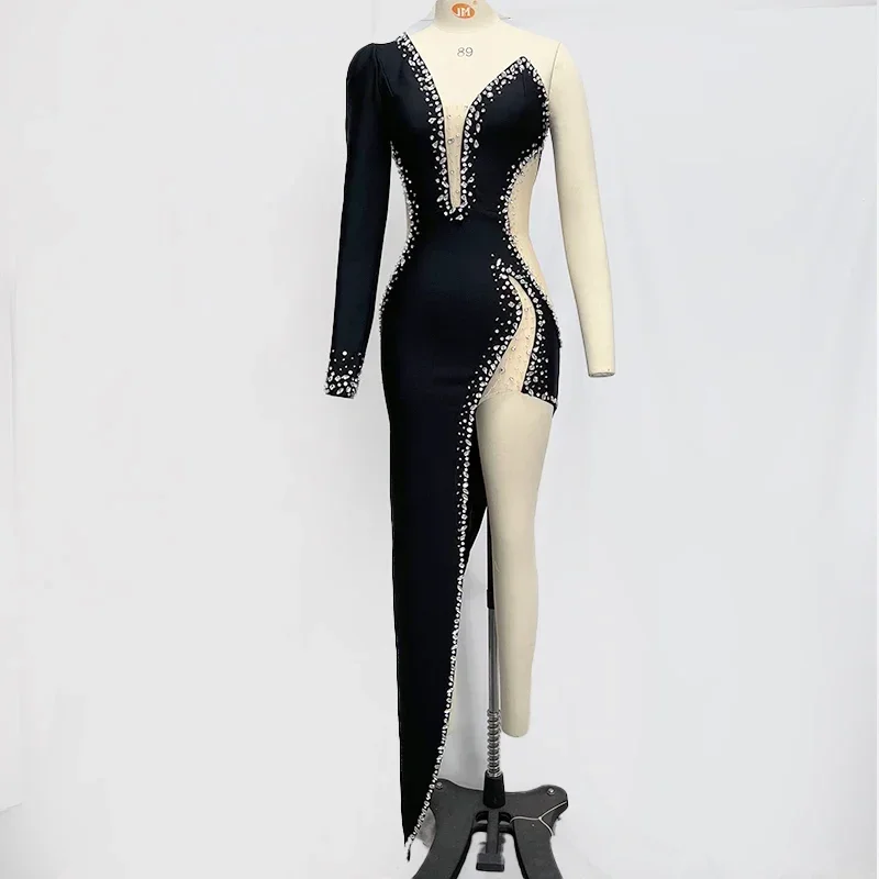 Factory Wholesale Women's Black Diamond Strapless High-End Luxury Sexy Celebrity Cocktail Party Bandage Long Dress
Factory Wholesale Women's Black Diamond Strapless High-End Luxury Sexy Celebrity Cocktail Party Bandage Long Dress