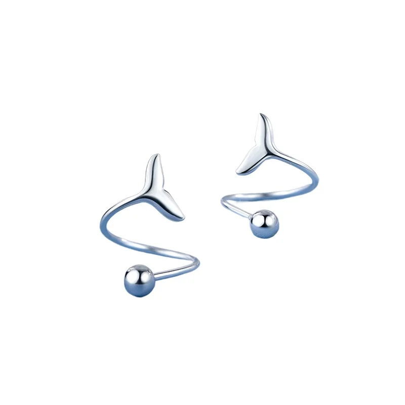 999 sterling silver fishtail stud earrings niche women's new earrings light luxury high-end earrings
999 sterling silver fishtail stud earrings niche women's new earrings light luxury high-end earrings